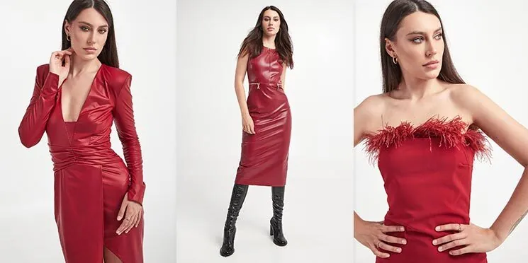 Trendy Fall Winter 2023 - Czerwona sukienka