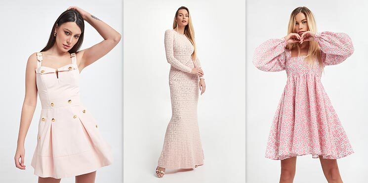 Walentynkowe styizacje 2023 - różowa sukienka
