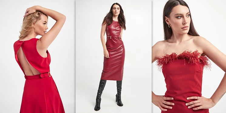 Walentynkowe styizacje 2024 - zmysłowa czerwona sukienka