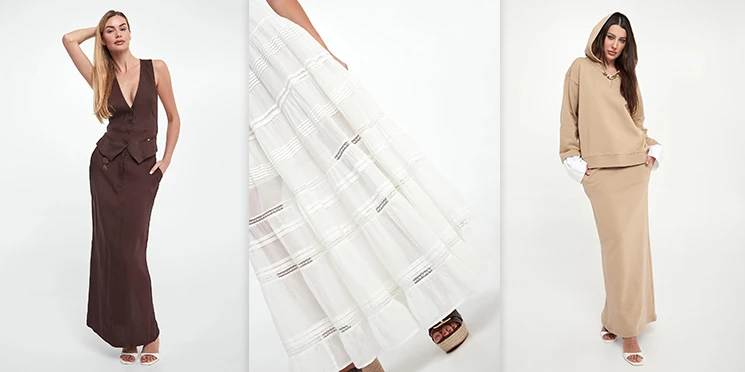 Lato modne spódnice MAXI 2025