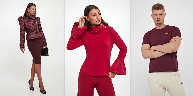 Bordowy albo ognista czerwień – modne kolory jesień 2025