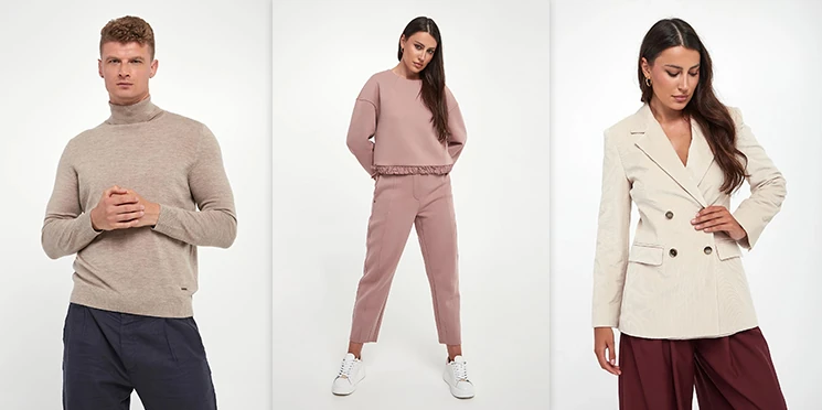 Pudrowy róż, mniej i bardziej klasyczny beż – trendy kolorystyczne jesień