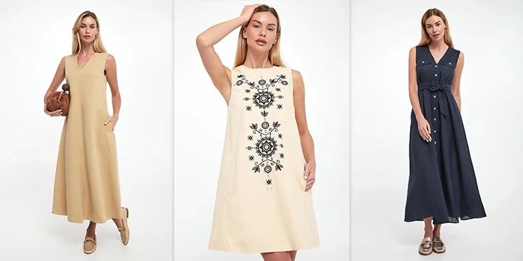 Najmodniejsze sukienki lniane damskie must have na lato