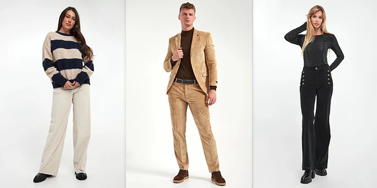 Modne sztruksowe spodnie