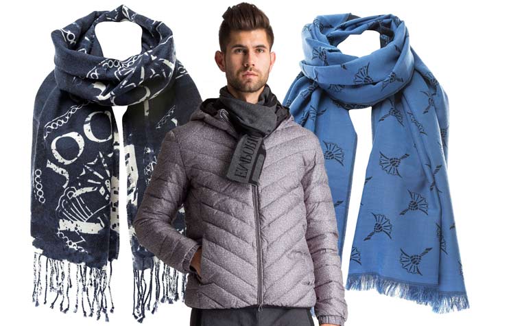 Szal we wzory dla Niego