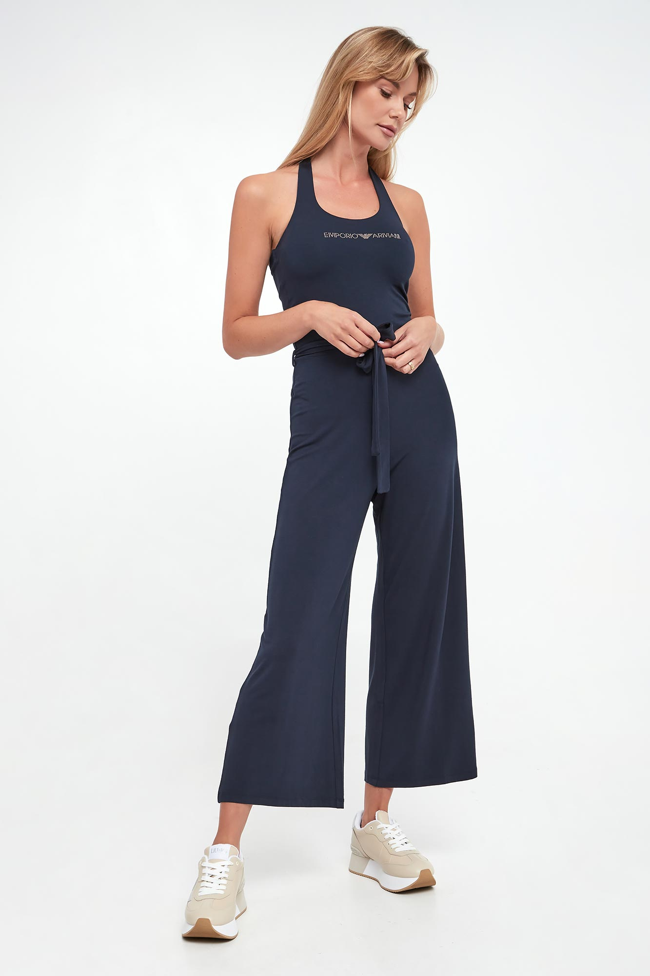 Kombinezon EMPORIO ARMANI SWIMWEAR Granatowy Regular