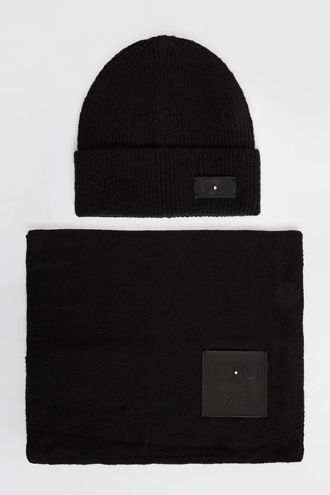 Komplet damski szal + czapka z wełną LIU JO