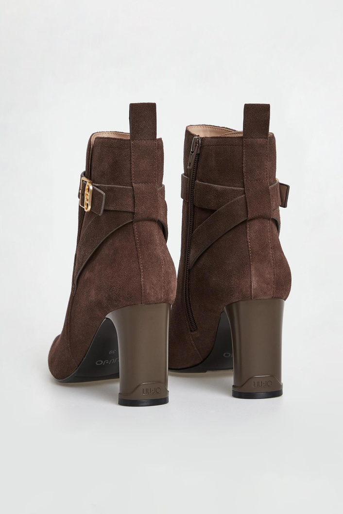 Botki zamszowe na obcasie LIU JO
