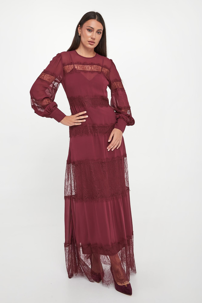 Sukienka koronkowa maxi TWINSET