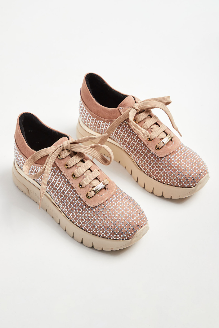 Sneakersy skórzane CESARE CASADEI