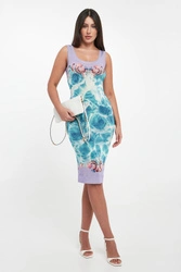 Sukienka z nadrukiem VERSACE JEANS COUTURE