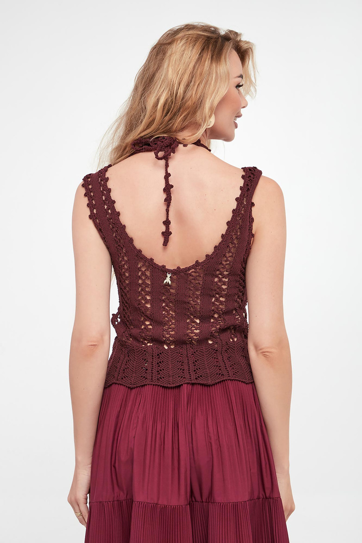 Top damski dziergany PATRIZIA PEPE