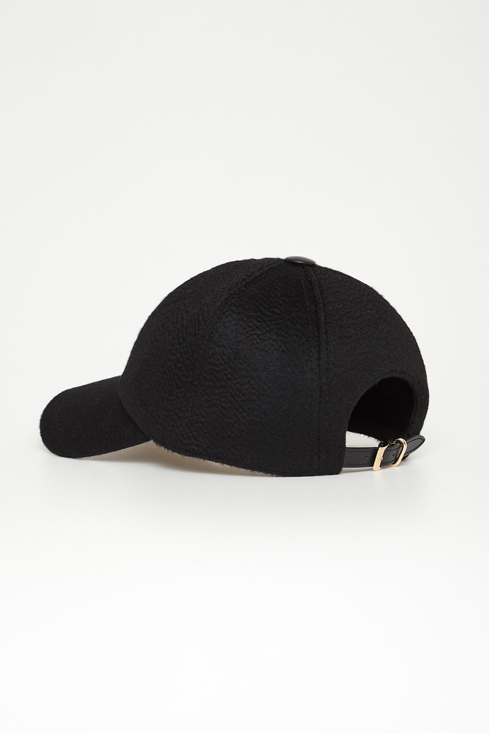 Czapka z daszkiem damska kaszmirowa Ordine MAX MARA ACCESSORI