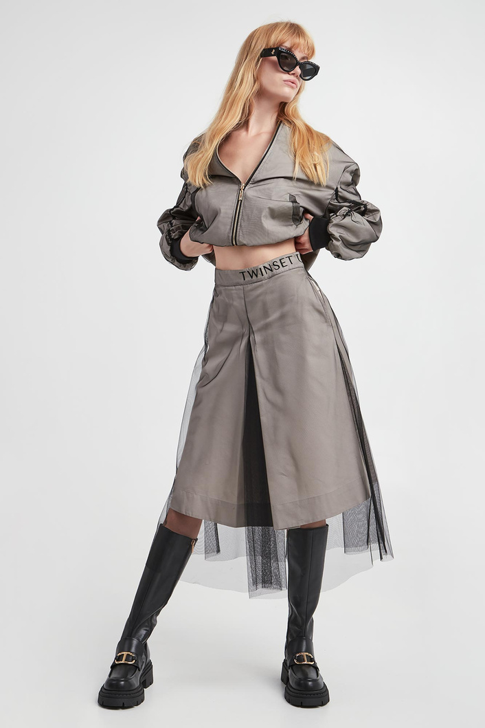 Spódnica midi z tiulem TWINSET U&B