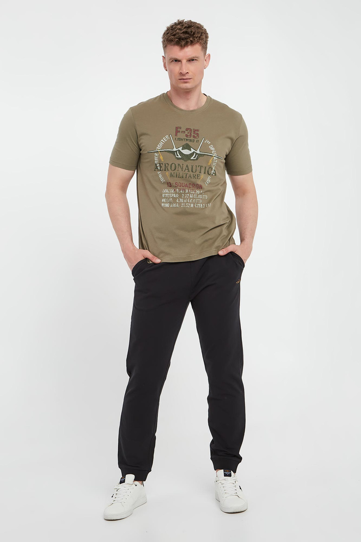 T-shirt męski z grafiką AERONAUTICA MILITARE