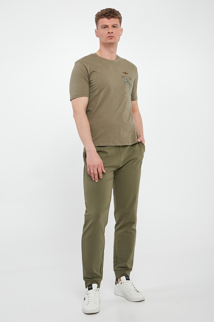 T-shirt męski z logo AERONAUTICA MILITARE