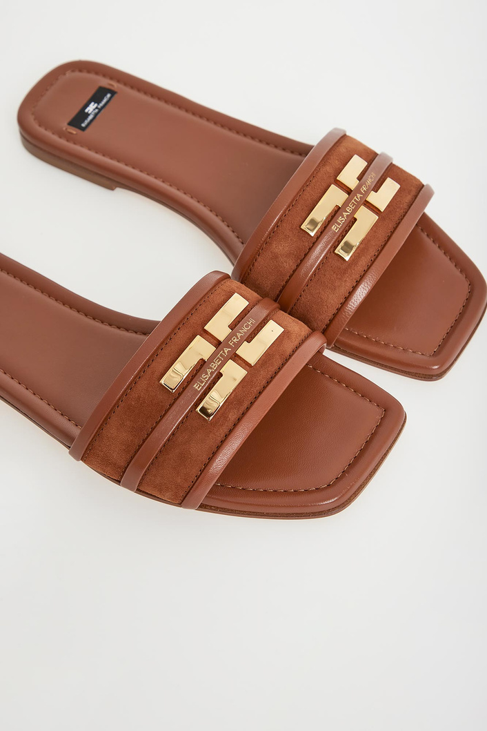 Klapki damskie skórzane ELISABETTA FRANCHI