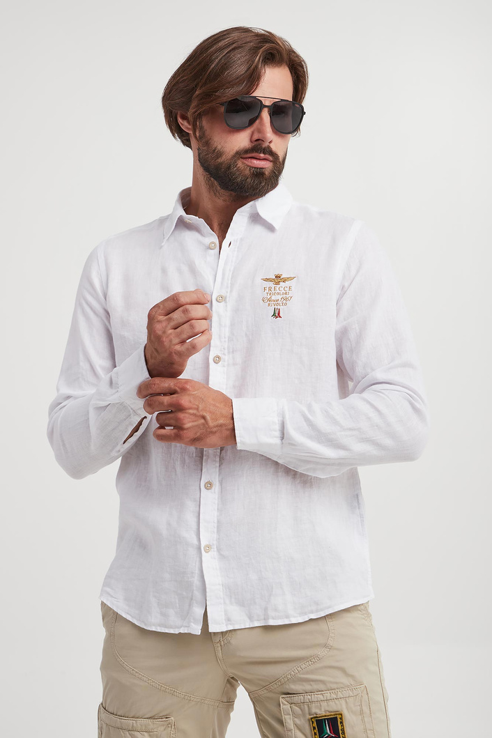 Koszula męska lniana AERONAUTICA MILITARE