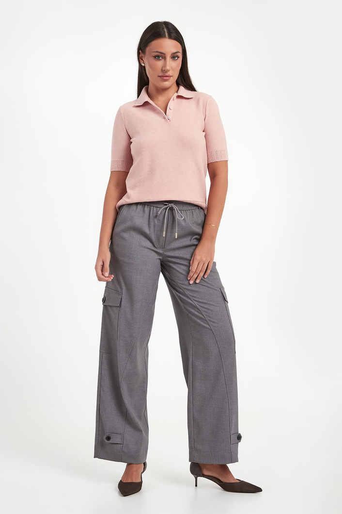 Sweter damski z kołnierzykiem polo TWINSET U&B
