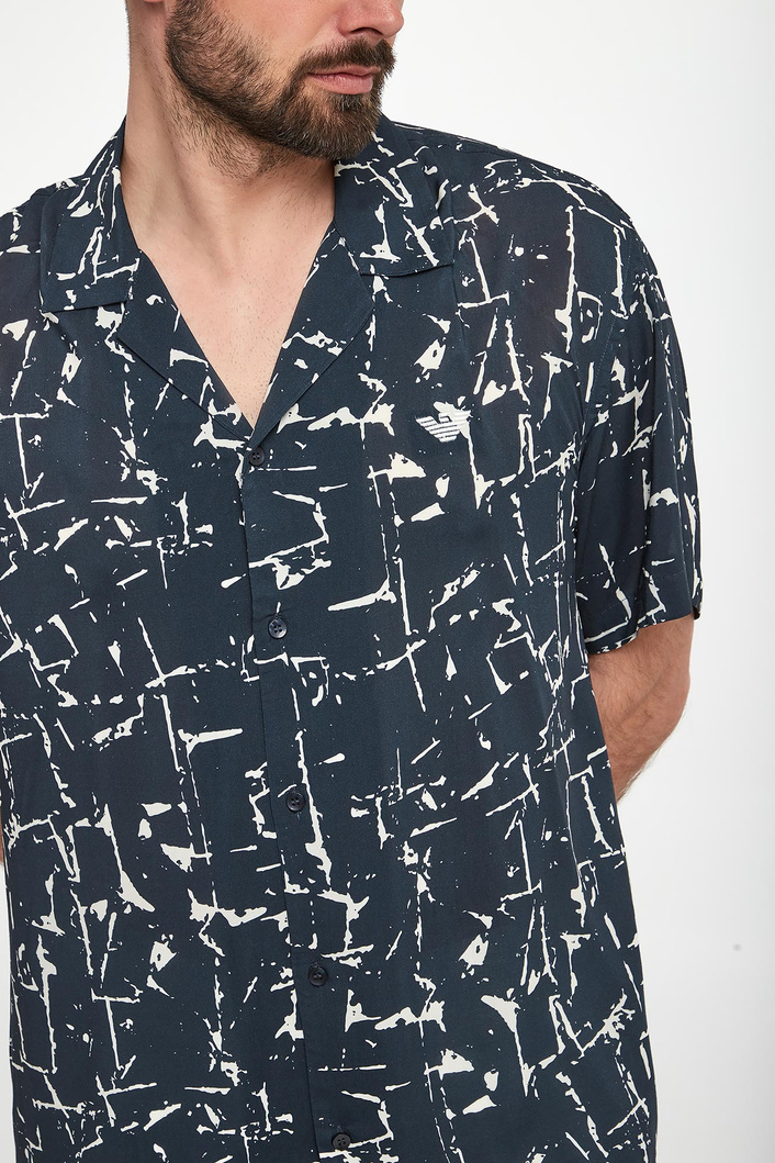 Koszula męska z krótkim rękawem EMPORIO ARMANI SWIMWEAR