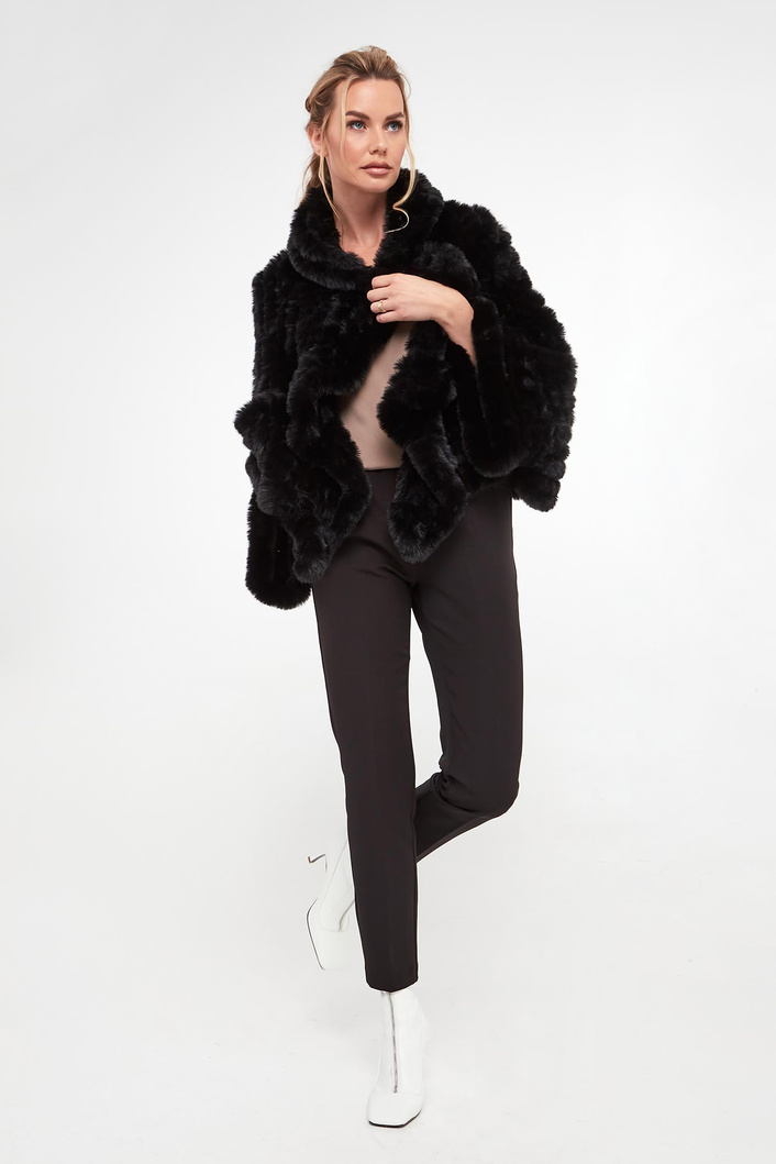 Ponczo damskie futrzane JOSEPH RIBKOFF