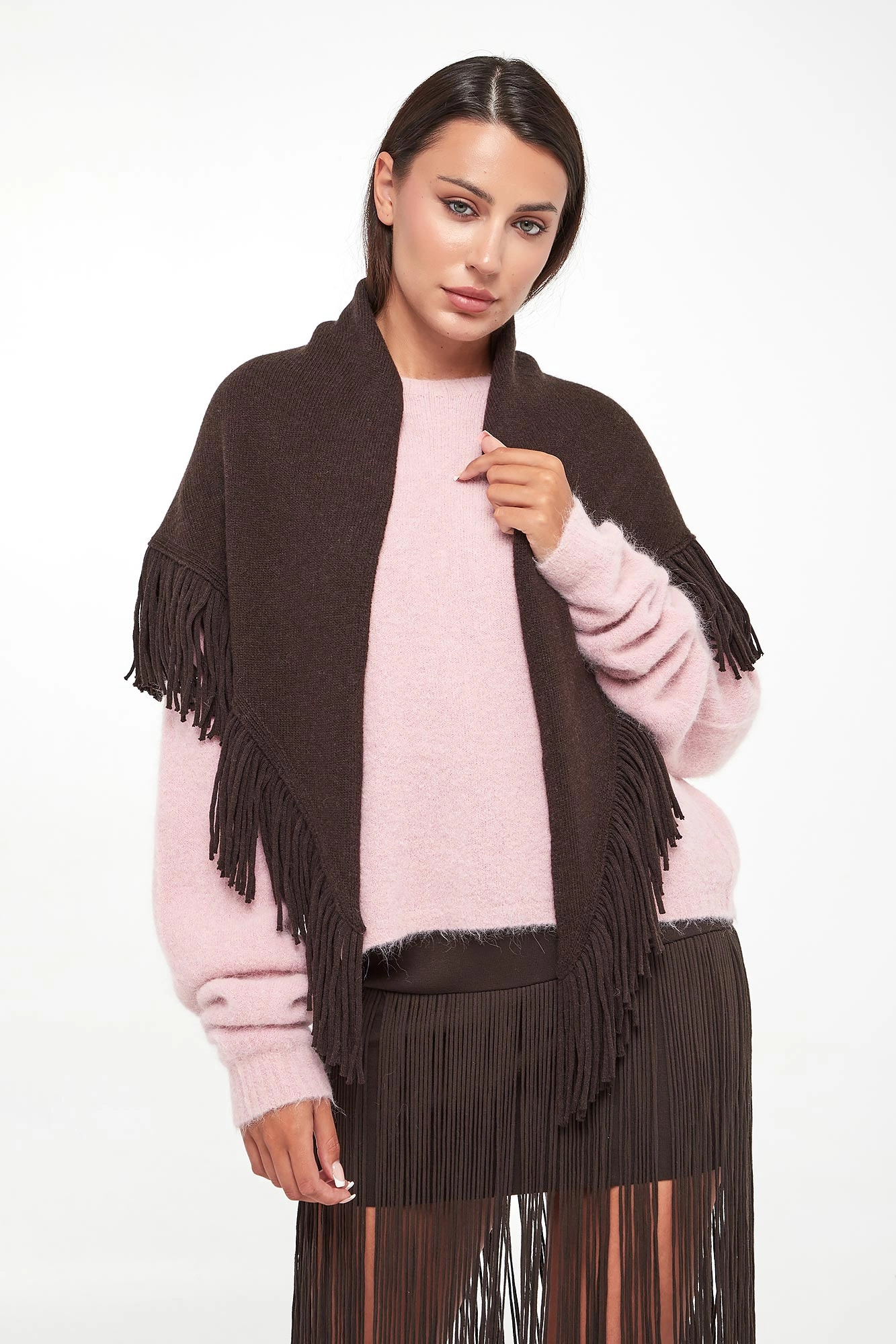 Szal damski Scalpo MARELLA ACCESSORI Brązowy 2423746037/003 