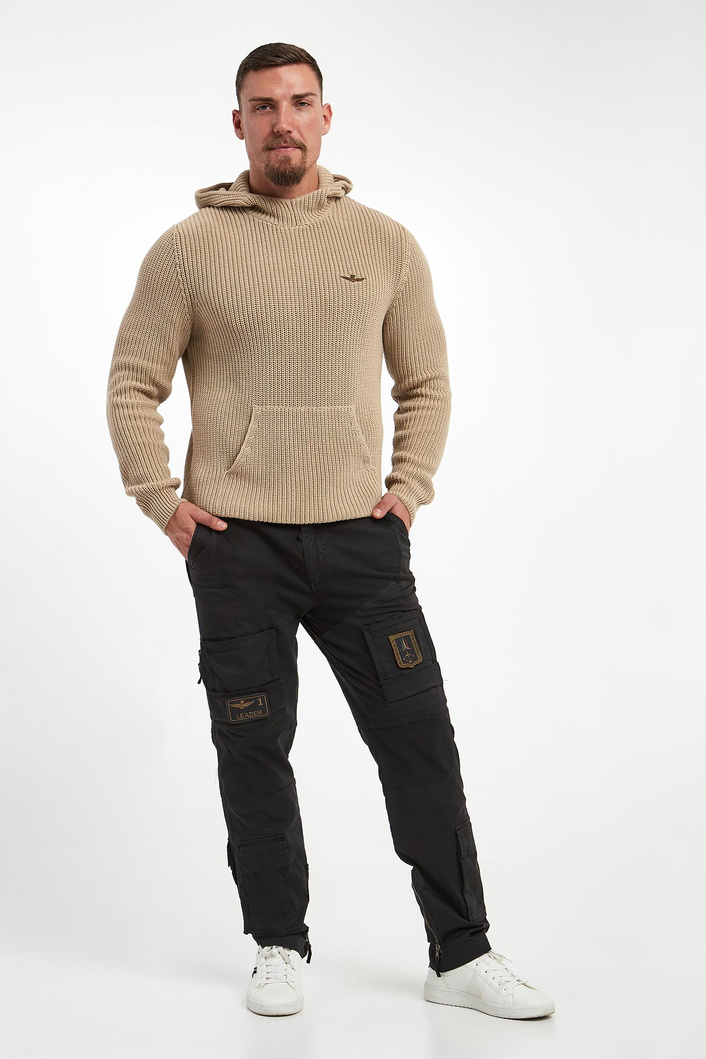 Sweter męski z kapturem AEROANUTICA MILITARE