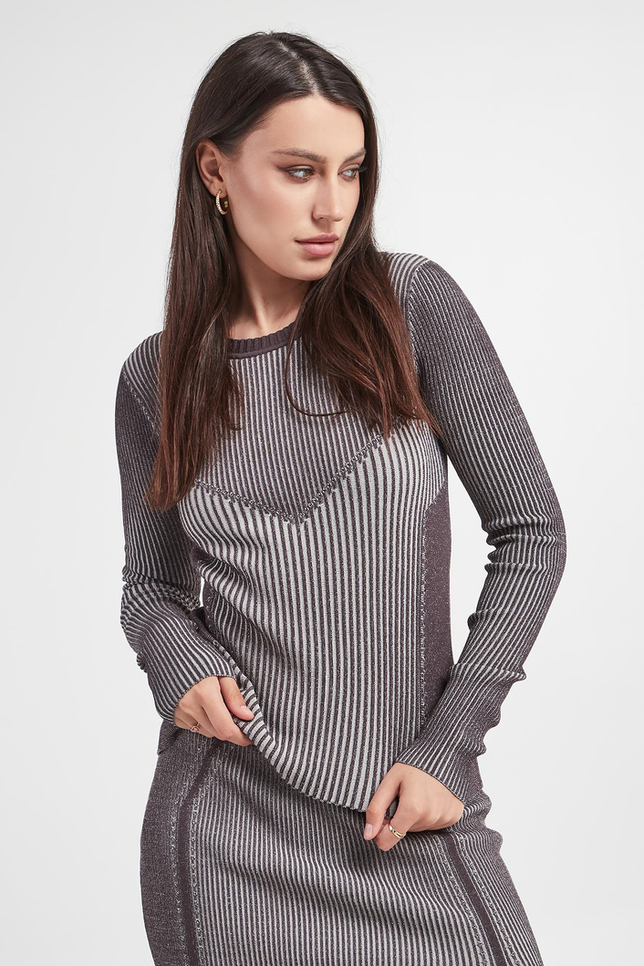 Sweter damski prążkowany PATRIZIA PEPE