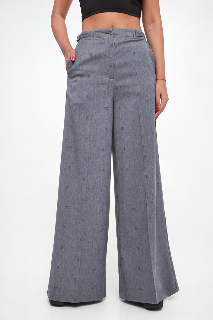 Spodnie damskie z haftem TWINSET ACTITUDE