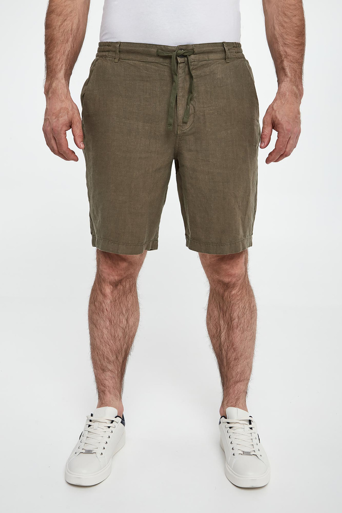 Bermudy męskie lniane AERONAUTICA MILITARE