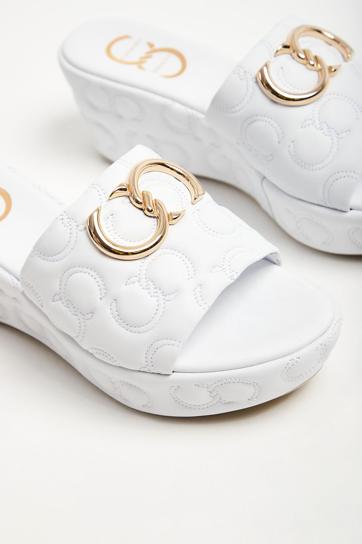 Klapki skórzane CESARE CASADEI