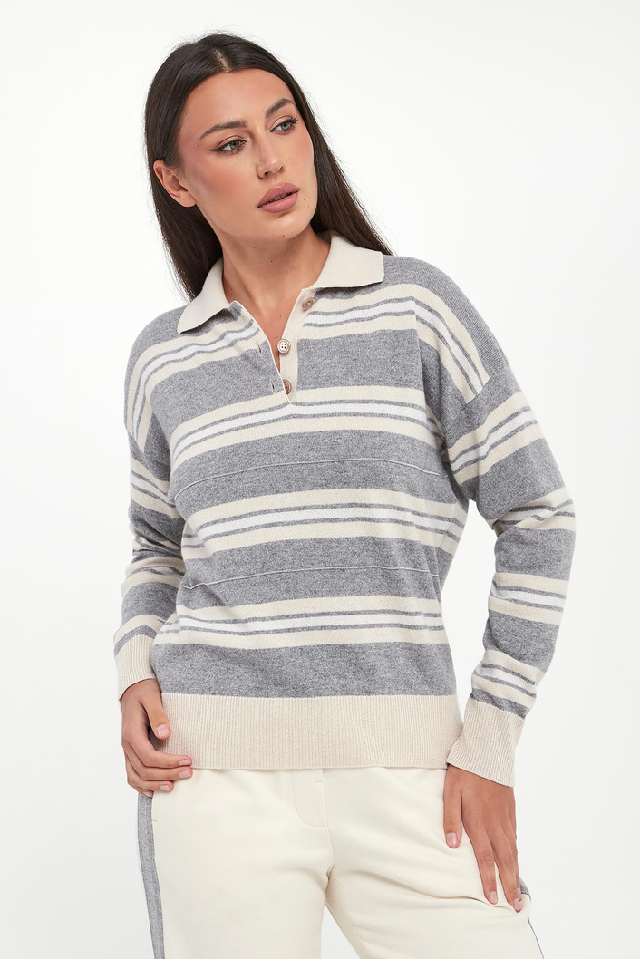 Sweter damski wełniany polo PESERICO
