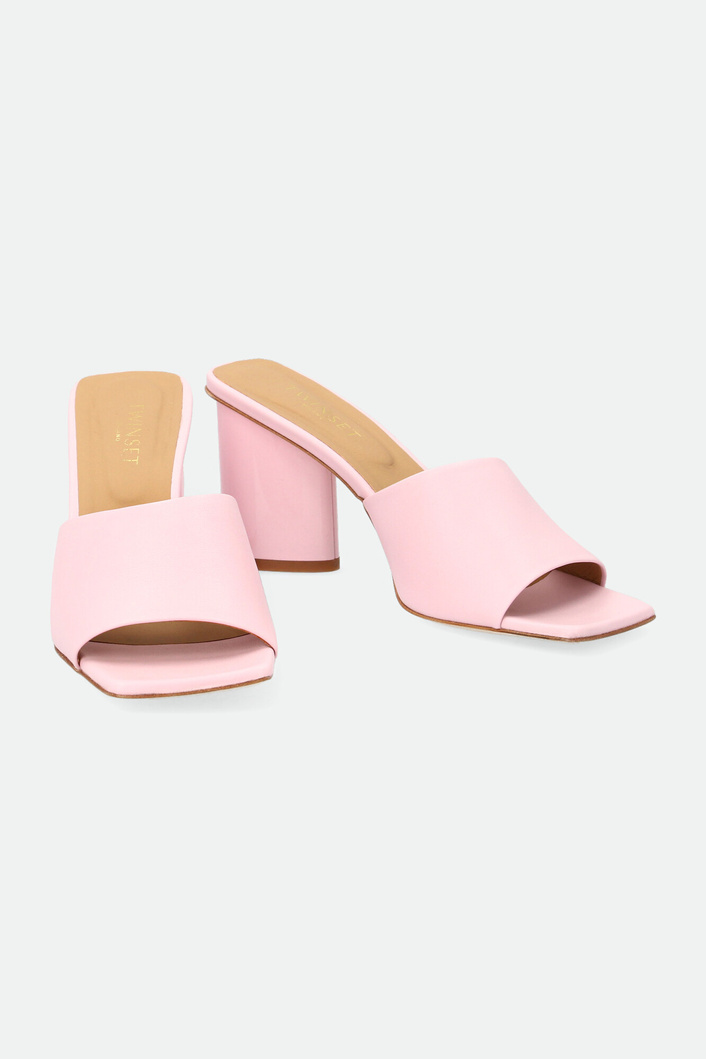 Klapki skórzane TWINSET