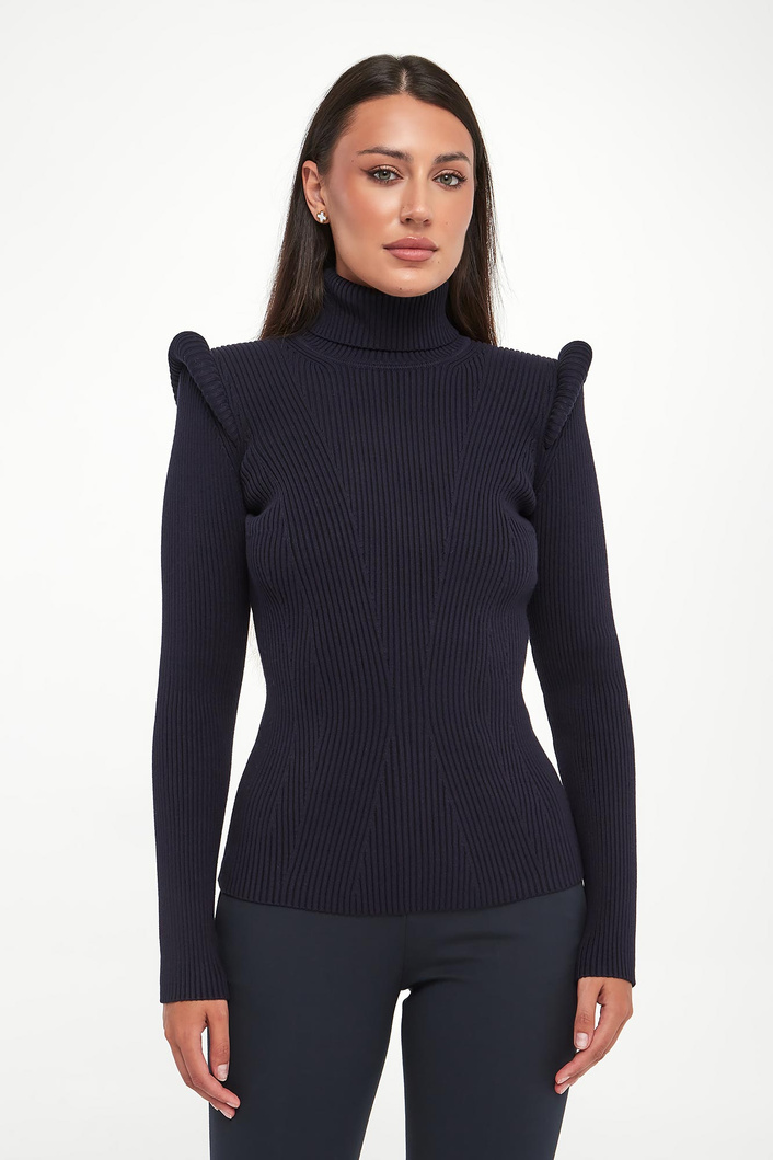 Golf damski z poduszkami w ramionach ELISABETTA FRANCHI