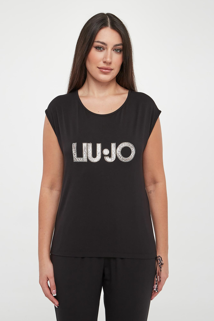 T-shirt damski z logo LIU JO