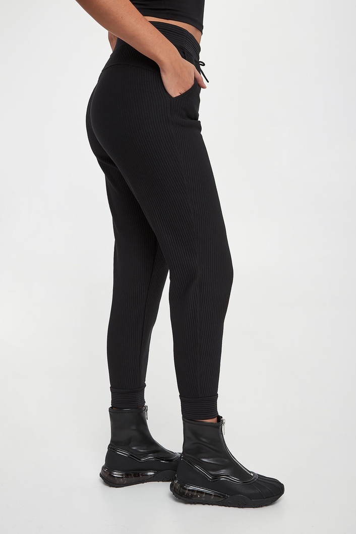 Spodnie damskie prązkowane DKNY