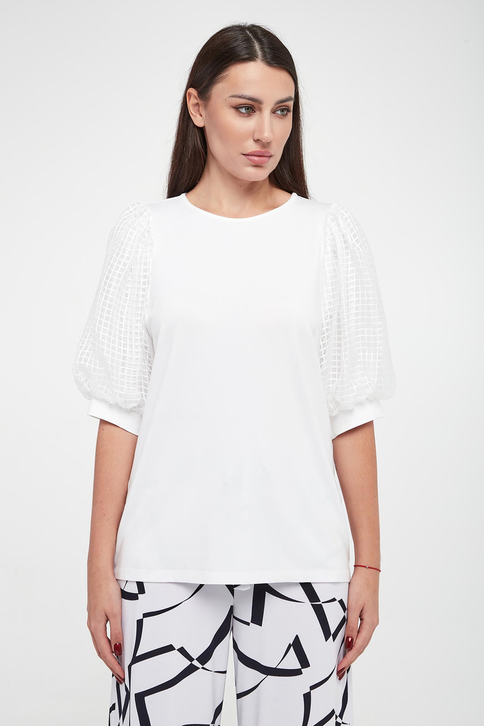 Bluzka damska z bufiastymi rękawami JOSEPH RIBKOFF