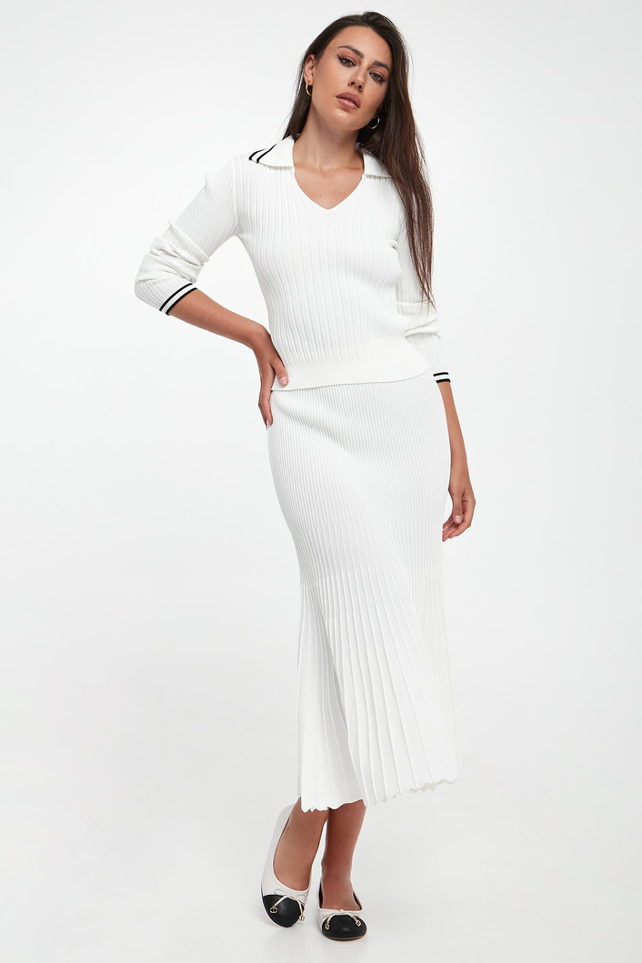 Sweter damski prązowany Linosa PINKO