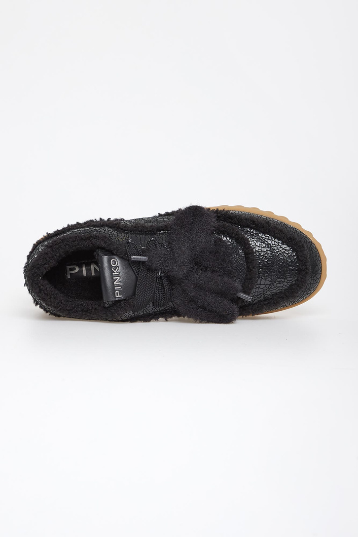 Sneakersy damskie z futerkiem PINKO