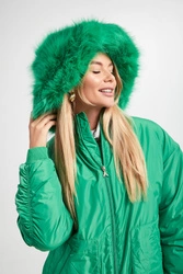 Bucket hat damski futrzany PATRIZIA PEPE