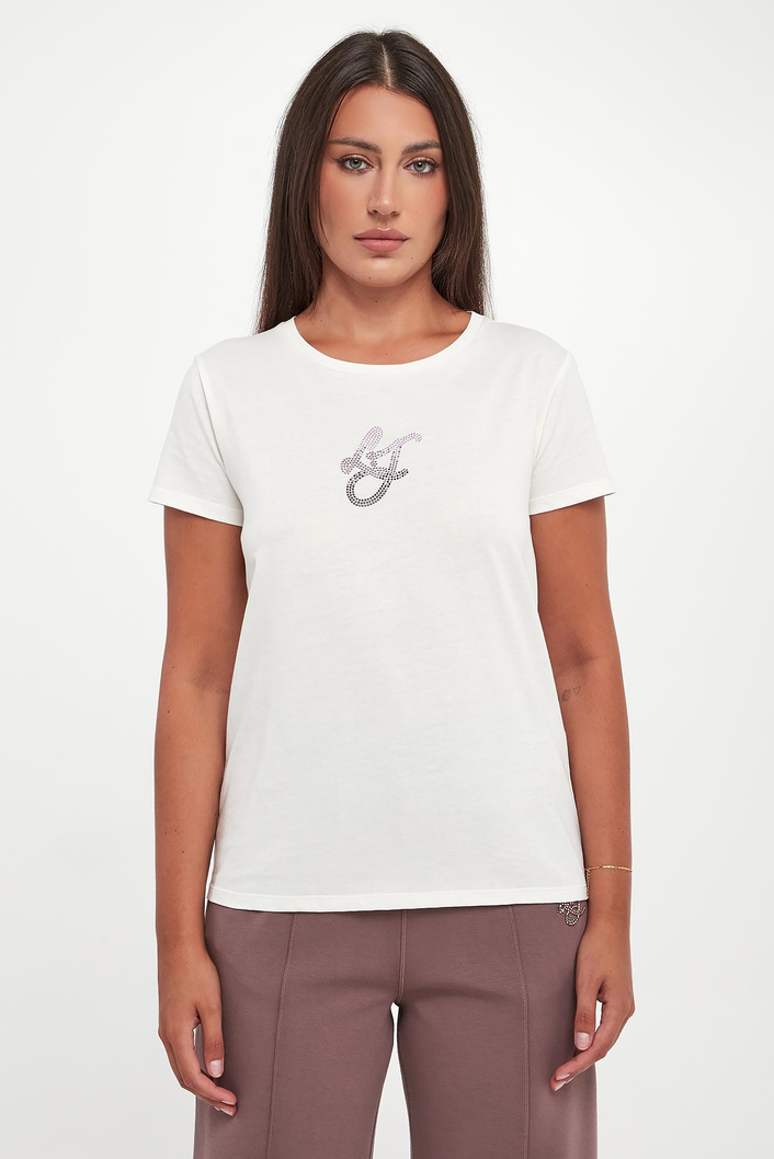 T-shirt damski z logo LIU JO