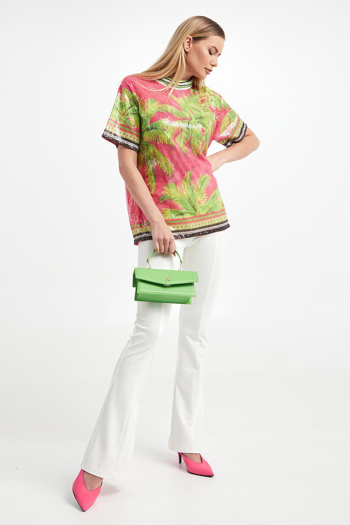 T-shirt damski cekinowy ERMANNO FIRENZE