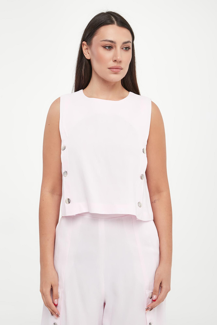 Top damski lniany Unione MARELLA MONOCHROME