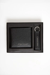 Portfel i brelok męski skórzany ARMANI EXCHANGE