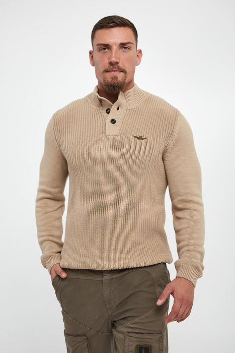 Sweter męski z logo AERONAUTICA MILITARE