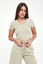 T-shirt damski z logo ARMANI EXCHANGE