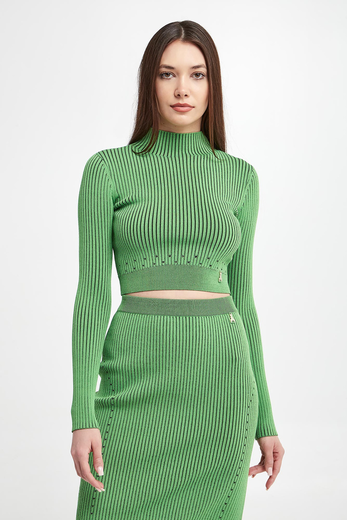 Sweter damski prązkowany PATRIZIA PEPE