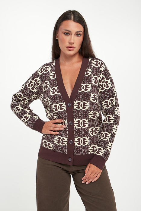 Kardigan damski z logo Half Breed PINKO