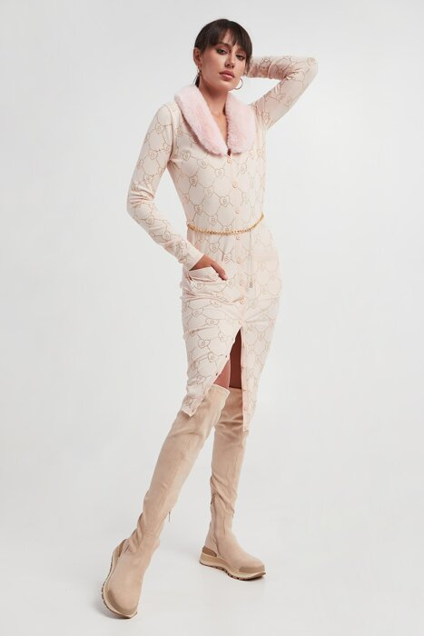 Sukienka z futerkiem BLUGIRL BLUMARINE