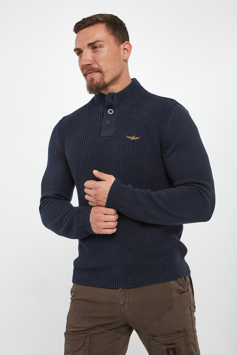 Sweter męski z logo AERONAUTICA MILITARE